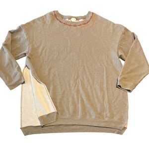 Natural Life Embroidered It's The Little Things Oversized Sweatshirt Tan SM/M